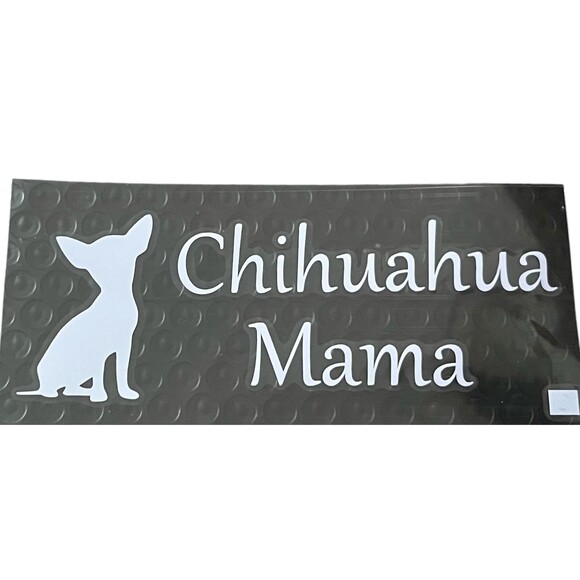 Chihuahua Mama White Car Sticker - Perfect for Laptops & Vehicles! - Picture 3 of 4